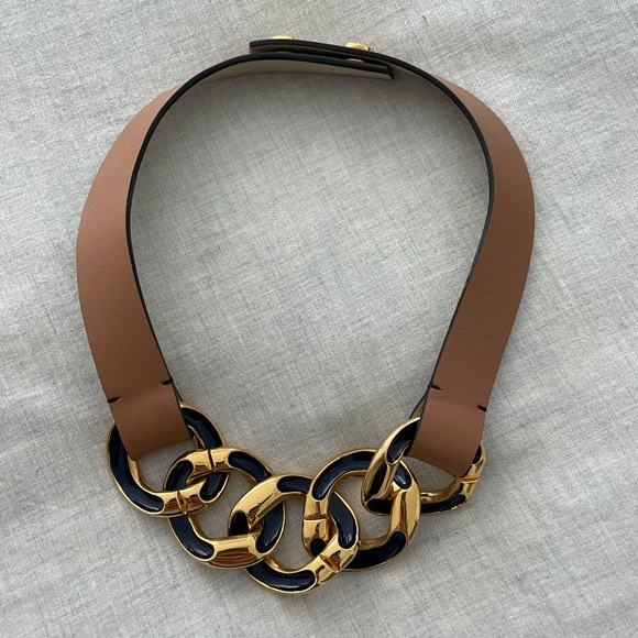 Marni - Chain Link Leather Collar - Picture 2 of 2